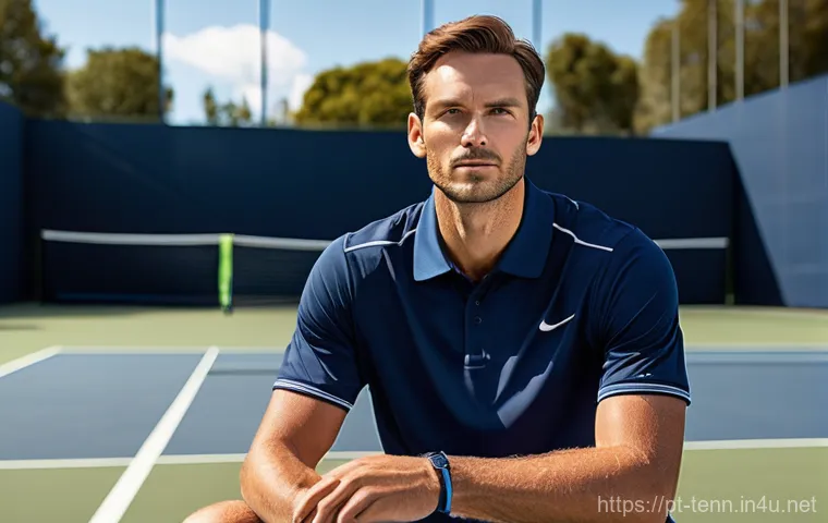 테니스 복장 선택 요령 - **Prompt: Dynamic Performance & Advanced Fabric Technology**
    A focused female tennis player, in ...