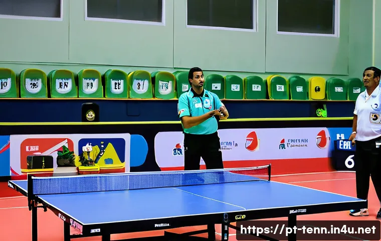 탁구 경기의 심판 역할 관련 이미지 1